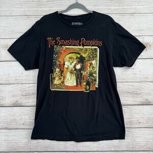 Smashing Pumpkins Cat Wedding T-Shirt Adult Large Black Intoxicated with Madness